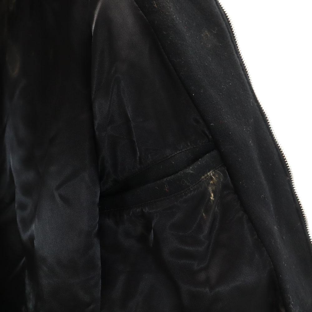 HYSTERIC GLAMOUR 80s Leather sleeves, wool blend, vintage Back embroidery Stajan Men's Used