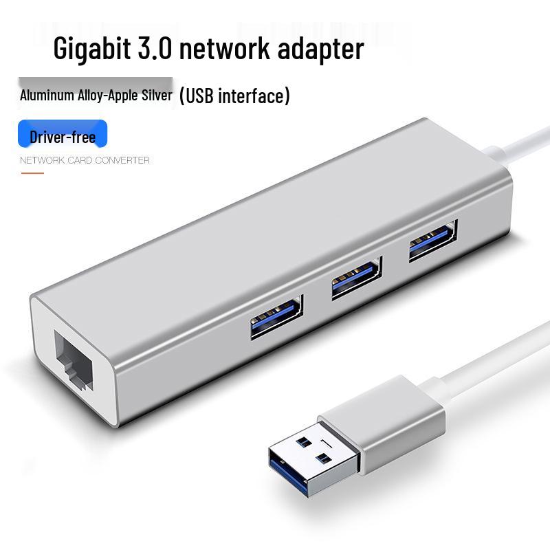 RJ45 Type-C To Ethernet USB 2.0 Hub, Driver-Free 100 Mbps Network Card Converter.