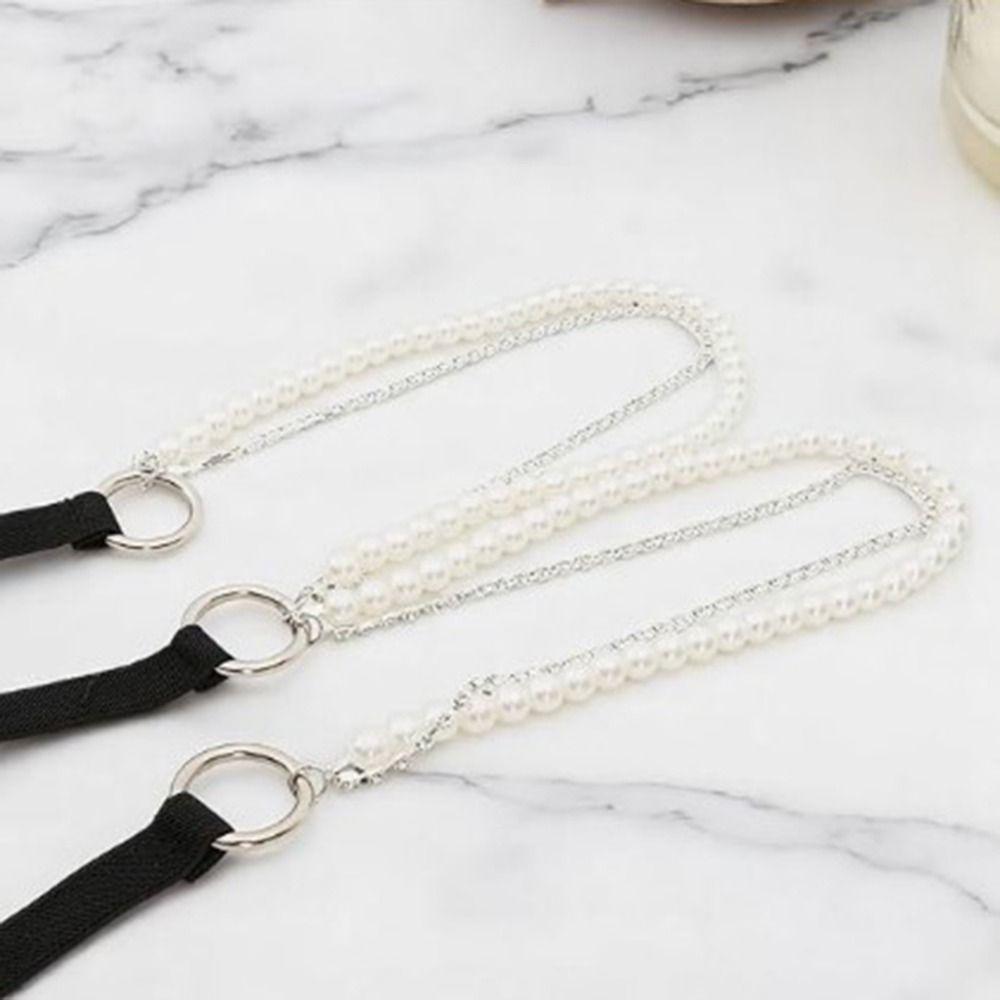 Paski do koszuli w kształcie litery Y z perełkami, elastyczne, regulowane szelki dla kobiet