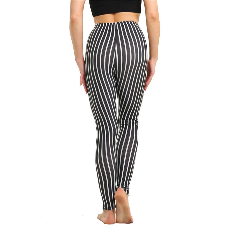 Fashion Geometric Striped Plaid Printed Leggings Stretch Pants Leggings High Waist Elasticity Pants Soft Trousers for Women Tights Fitness Yoga Pants