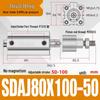 Adjustable Stroke Pneumatic Thin Cylinder - Piston Rod Sizes: 16/20/25/32/40/63