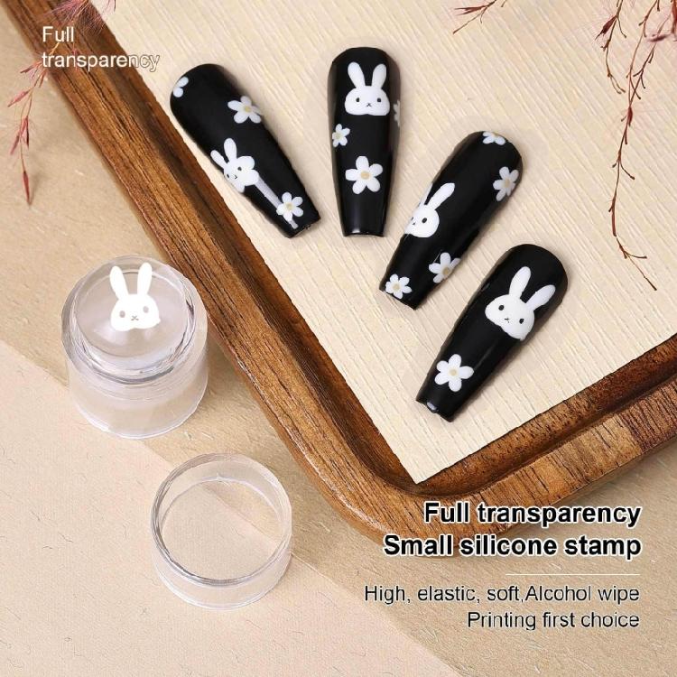 Travel Size Silicone Nail Art Stamper Offering Crisp Imprints And Easy Pattern Positioning