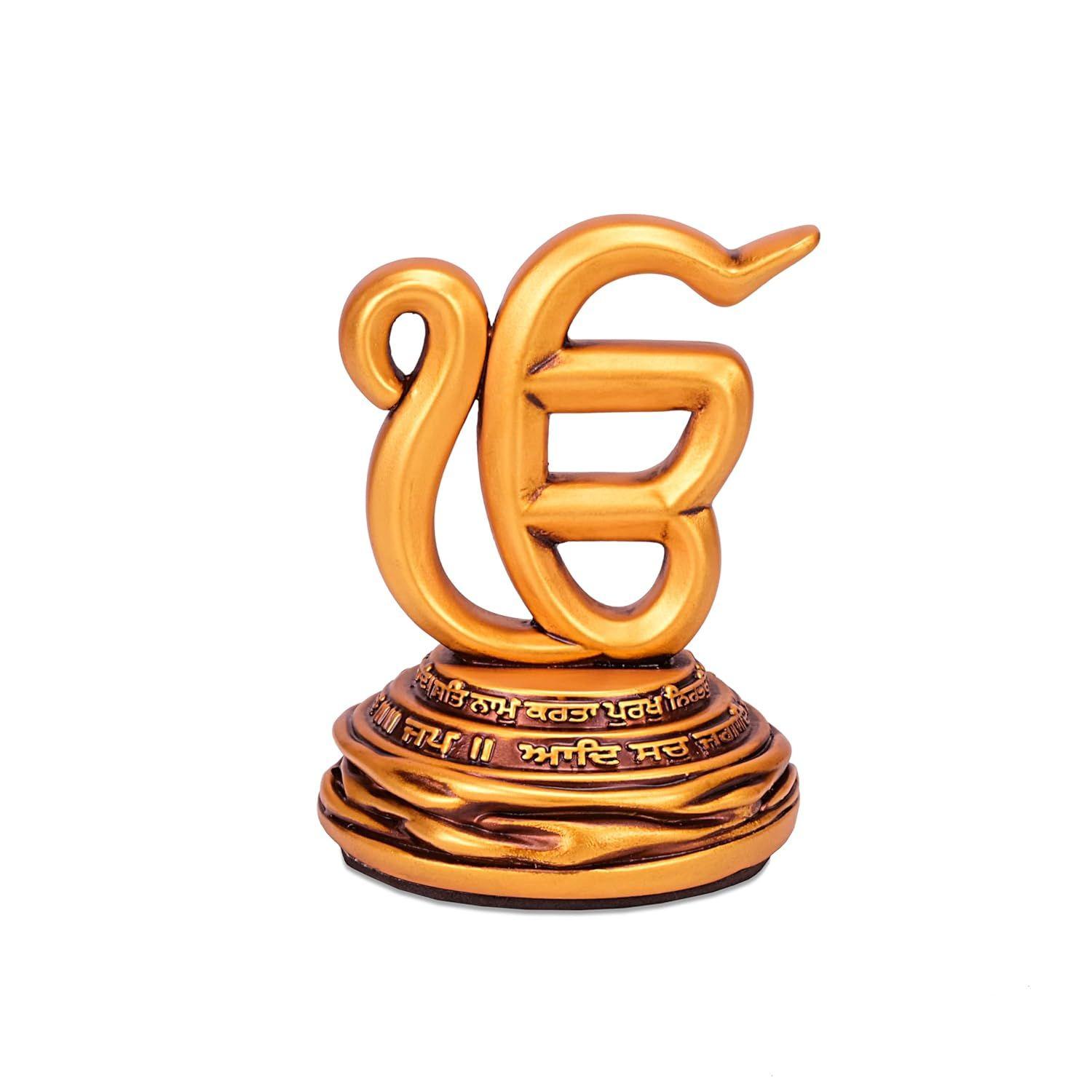 

Ek Onkar Idol for Car Dashboard and Home Decor, Sikh Religious Symbol Showpiece for Office Table, Mandir, Meditation Room