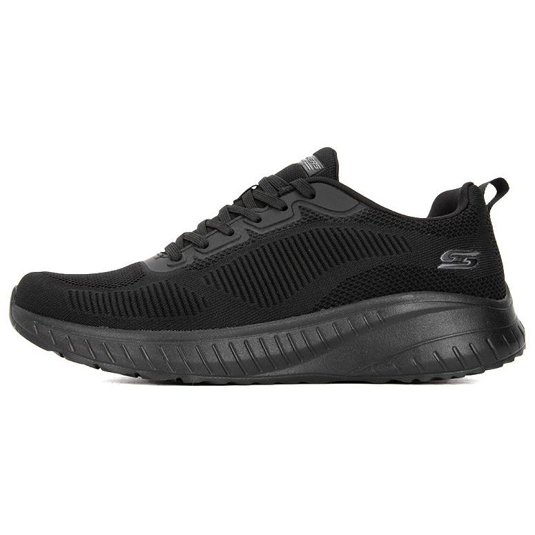Skechers Men's Black Bobs Squad Chaos Low Top Casual Shoes Sneakers 118000-Bbk Cm