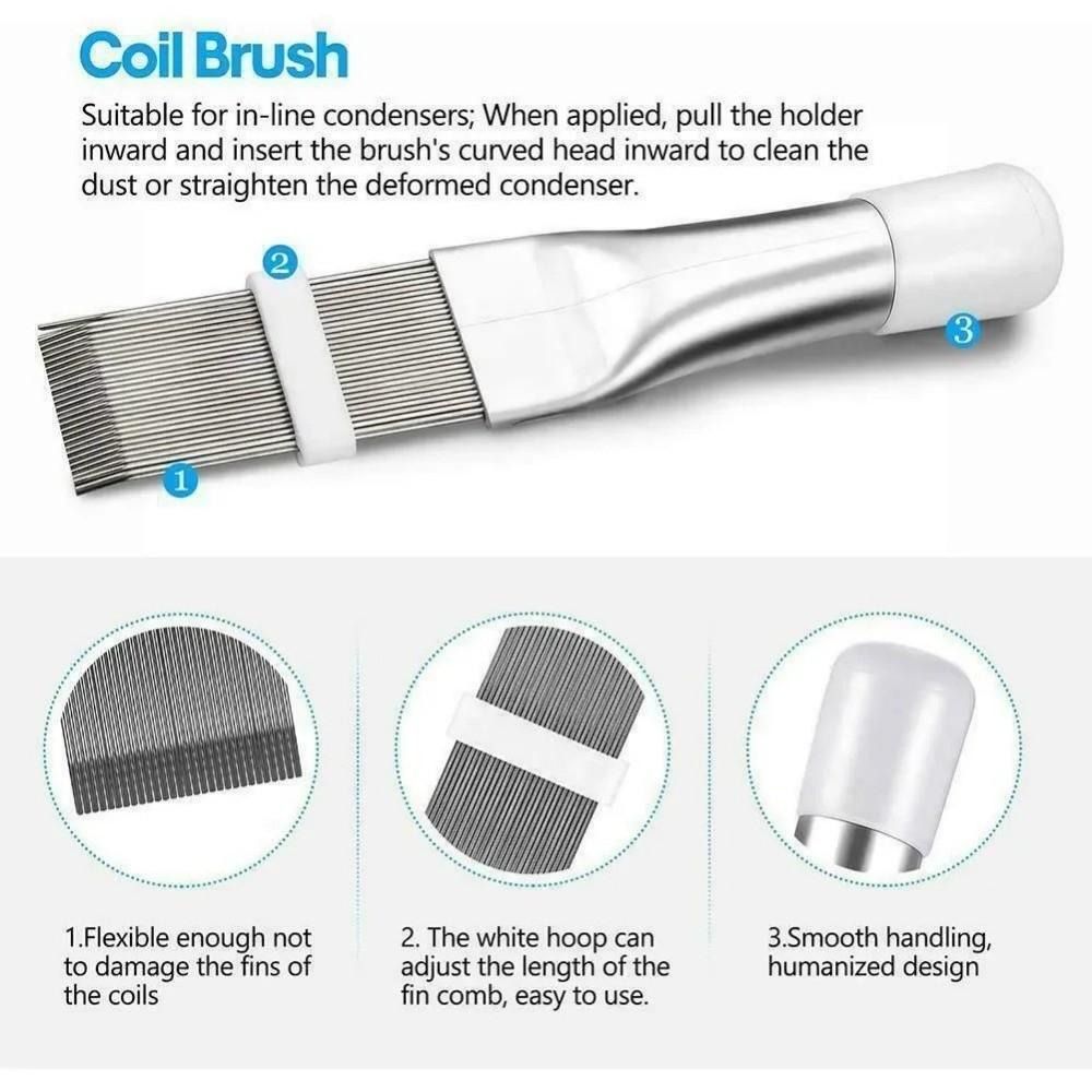 2Pcs/Set Fin Comb AC Fin Cleaning Brush Cleaning Brush Coil Comb Clean Tools  Condenser Cleaning