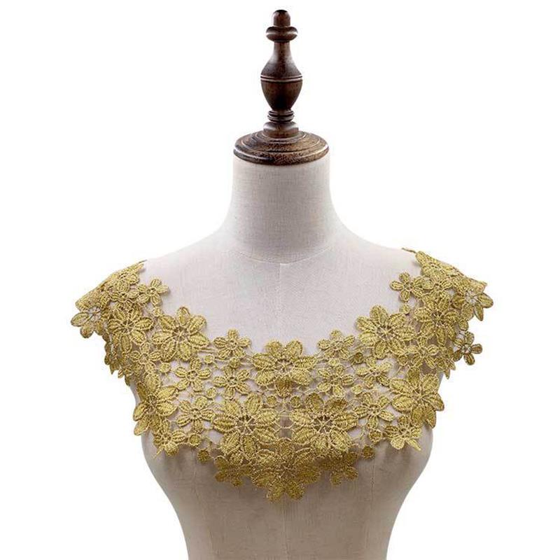 Lace Elegant Applique Neckband Collars Collarband Neckline Fake collar Hollow out Women Fabric Embroidered Fashion Collars