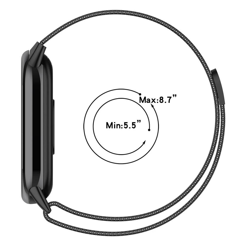 Pasek Mediolski do Xiaomi Mi Band 10 9 8 NFC Magnetyczna Bransoleta Correa dla Xiaomi Band 10 Ceramiczny Metalowy Wymienne Akcesoria