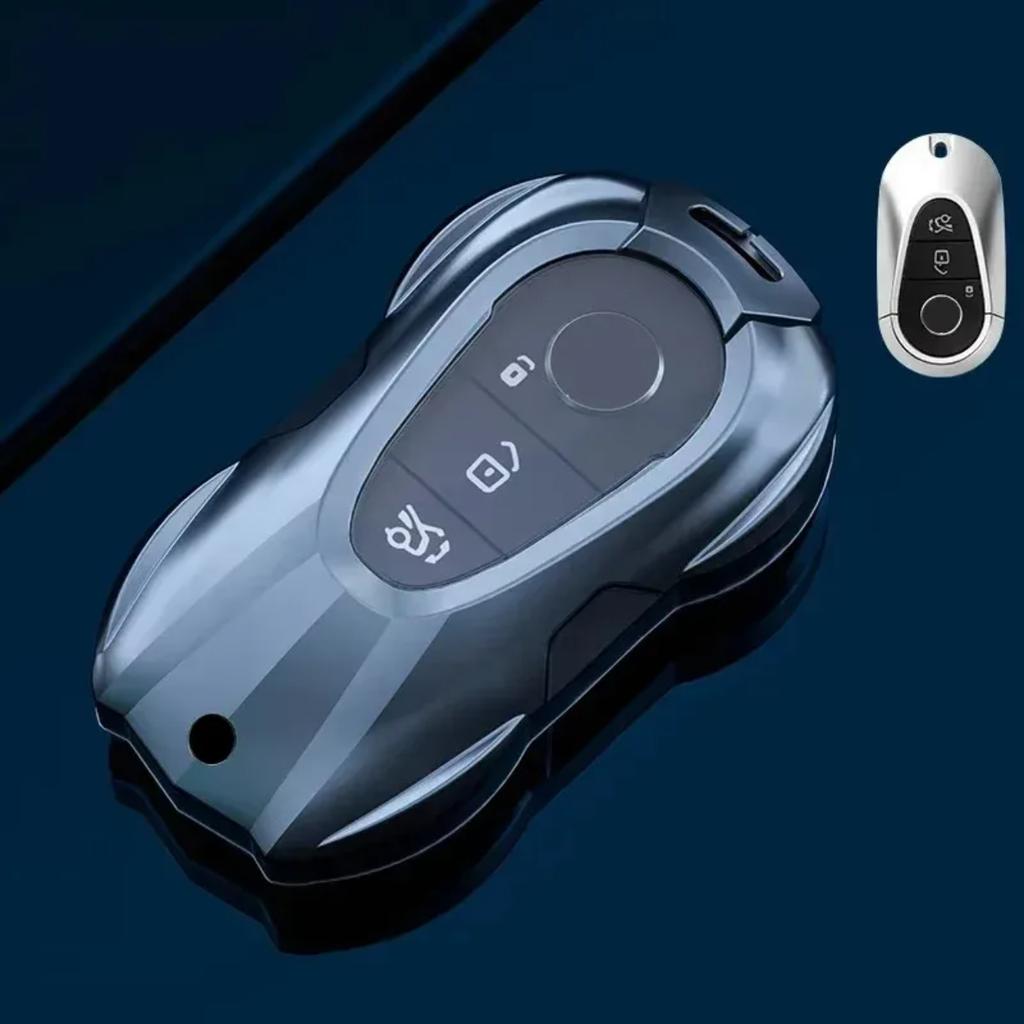 Fashion Alloy Car Key Case Cover With Chain For Mercedes Benz Ce Abs Class Gle Gla Glb Glc Gls Amg W176 W177 203 204 205