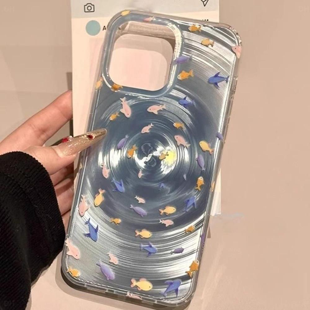 Iridescent Glossy Phone Case for iPhone 11 13 14 15 16 17 Pro 17 13 14 15 Pro Max High Quality Fantasy Floral Style Full Protection Shell