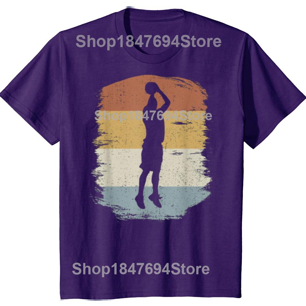 Funny Retro Basketball Jumpshot Baller Vintage T Shirt Streetwear Short Sleeve Birthday Gifts Summer Style T-shirt Mens Clothing