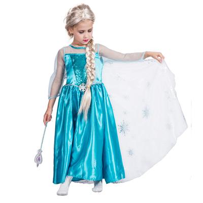 Crianças meninas gelo neve história rainha princesa cosplay vestido festa de natal vestido extravagante