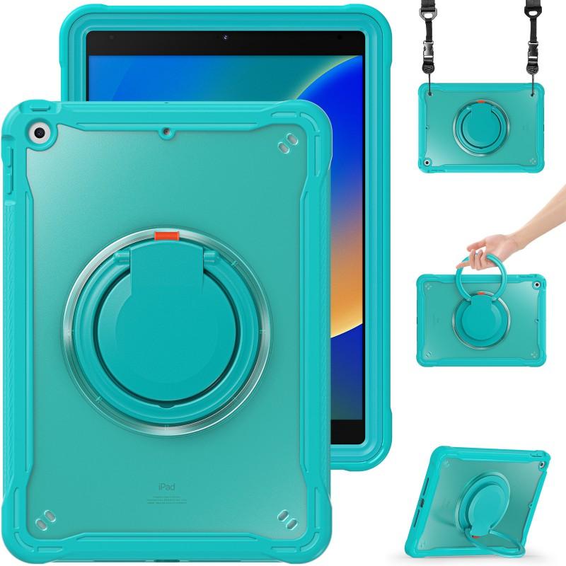 Rotating Stand Case IPad 10.2 12.9 Inch With Wrist Strap Full Coverage Shockproof TPUPC Cover In Multiple Colors