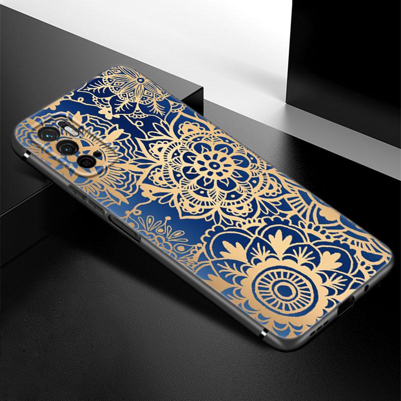 Mandala Chakra Yoga Telefon Fall Für Xiaomi Redmi Hinweis 7 8 9 10 Lite 11 11E 11T 12 Pro 11S 4G 10T 5G 8T 9S 10S TPU Schwarz Abdeckung