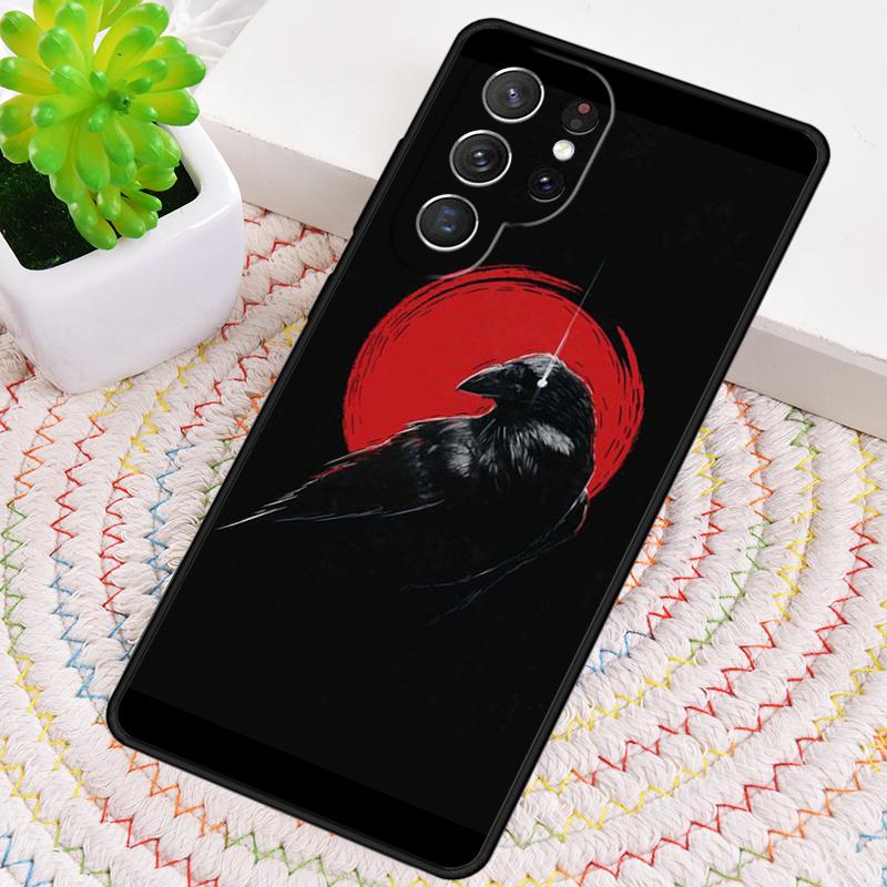 Crow Raven Dark Skull Phone Case for Samsung Galaxy Note 10 Pro S26 Ultra S23 S24 FE S25 S21 S22 PLUS Shockproof Cove