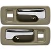New Front Beige Interior Door Handle Set For 1990-1993 Honda Accord Sedan Wagon