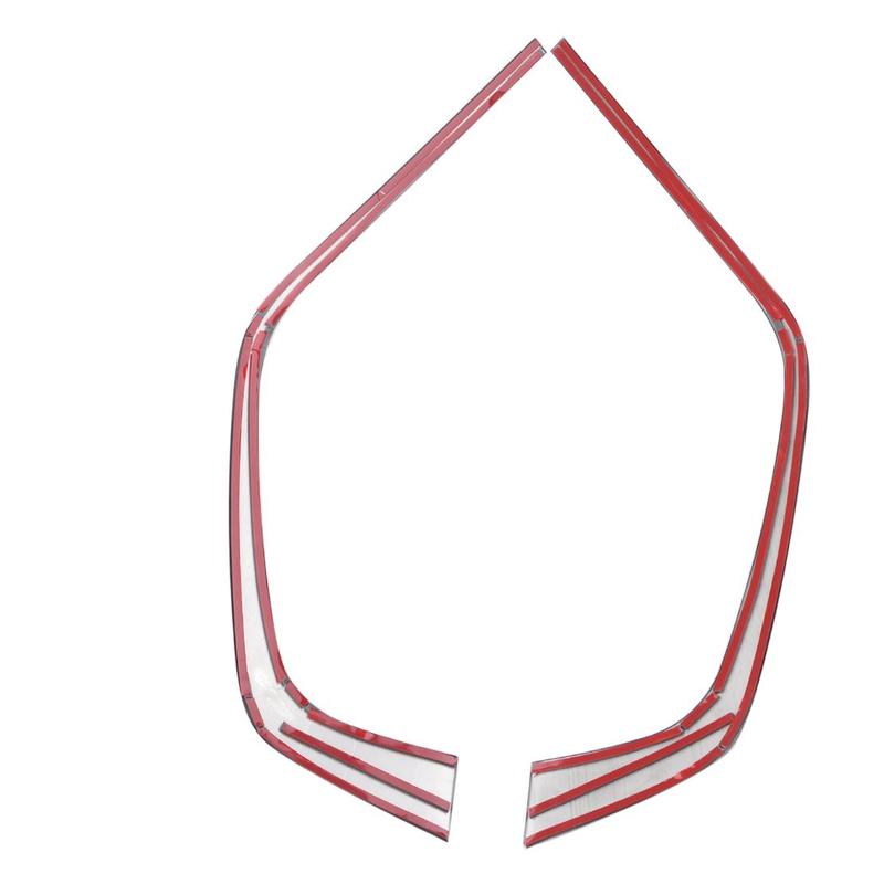 2Pcs Car Chrome Stainless steel Front Grill Grille Cover Decorative Trim Strips Mouldings Fit for Toyota Rav4