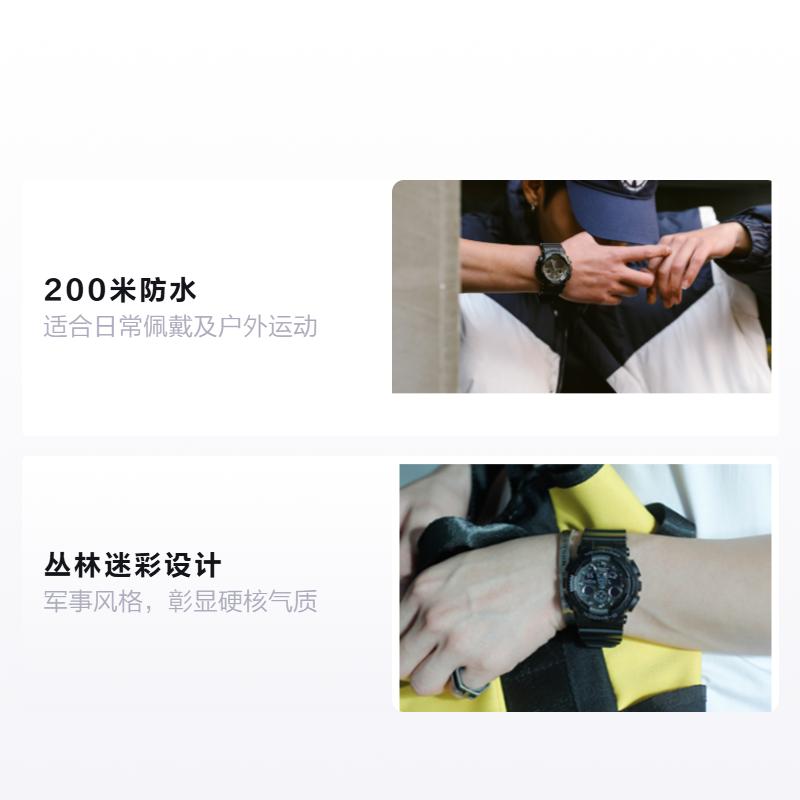 CASIO Jungle Camouflage Series Bomb Disposal Expert Quartz Resin Strap Men s Watch Black Dial GA-100CF-1A GA-100CF-1A-PeiZengBan чёрный
