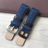 28mm Canvas Leather Cowboy Blue Watch Strap For Seven Friday Watchband P3C/04 09 Mechanical Series Waterproof Wristband Bracelet