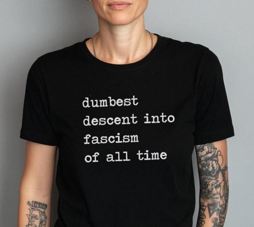 Футболка против фашизма: Сопротивляйся и не подчиняйся - Продемократическая прогрессивная политическая футболка Унисекс S