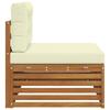 Outdoor Corner Sofa Natural 115 X 83 X 73 Cm Solid Acacia Wood