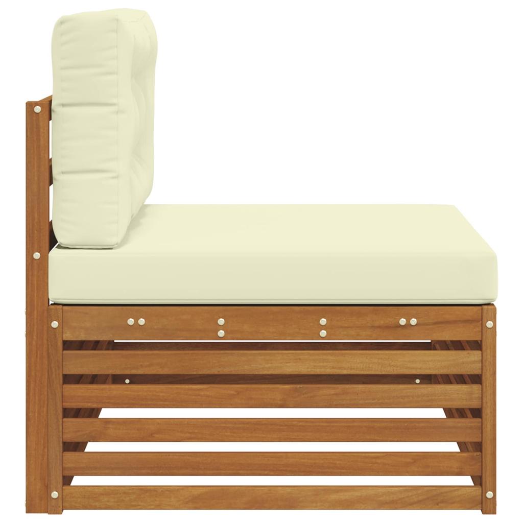 Outdoor Corner Sofa Natural 115 X 83 X 73 Cm Solid Acacia Wood
