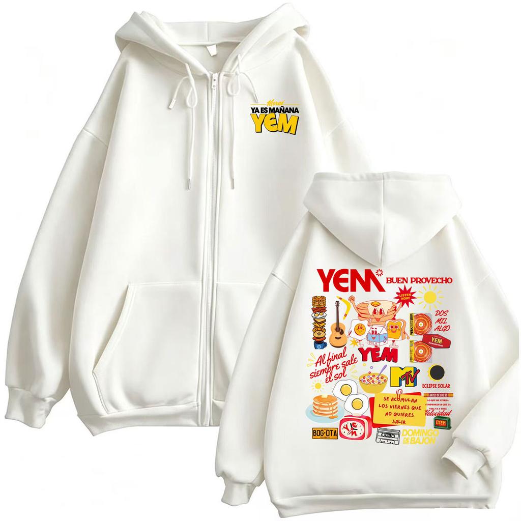 Morat Yem Buen Provecho World Tour Zip Up Hoodies Men Women Vintage Cartoon Jacket Sweatshirt Pullovers