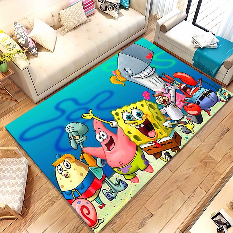 Grappige S-SpongeBob Patrick Ster Cartoon Woonkamer Antislip Vloerkleed Zacht Tapijt voor Slaapkamer Speelkamer Bank, Huisdecoratie Deurmat