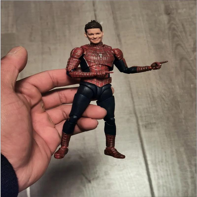 2025 Hot 14cm Spiderman Action Figure - Peter Parker Tobey Maguire Version Anime Shf Movable Joint Model Doll Collectible Lovely Gift