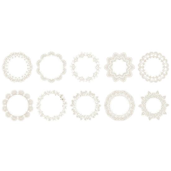 10Pcs/Set Scrapbooking Pad Lace Pattern Easy To Use Lightweight Craft Material Journaling Paper for Home
