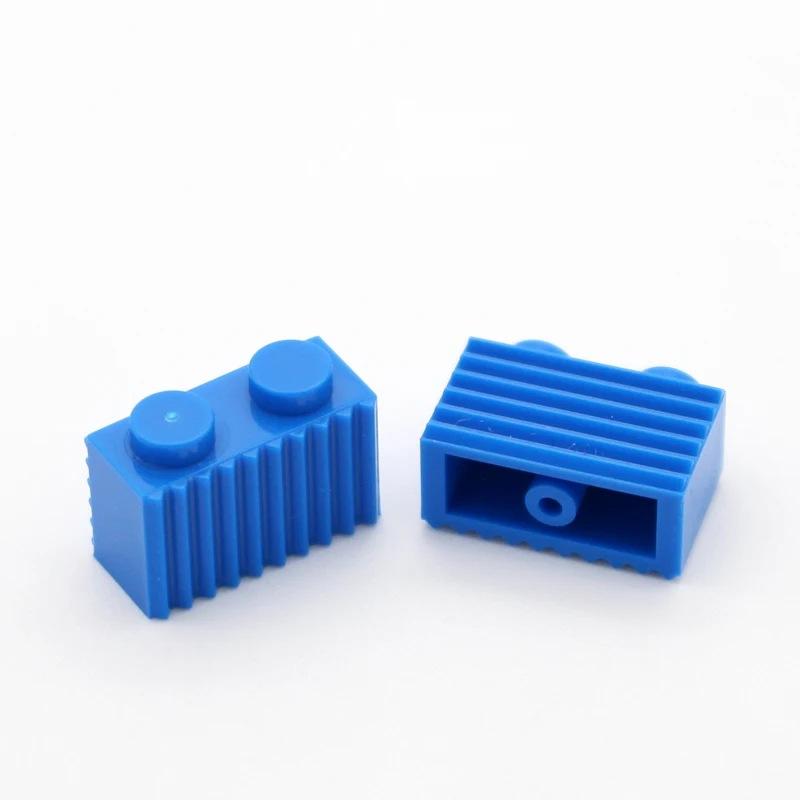 

100 г/151 шт. 2877 1x2 Гофрированный Строительный Блок Moc Разборные Детали Совместимые с Кирпичиками DIY Детский Подарок Конструктор 100g--151PCS синий