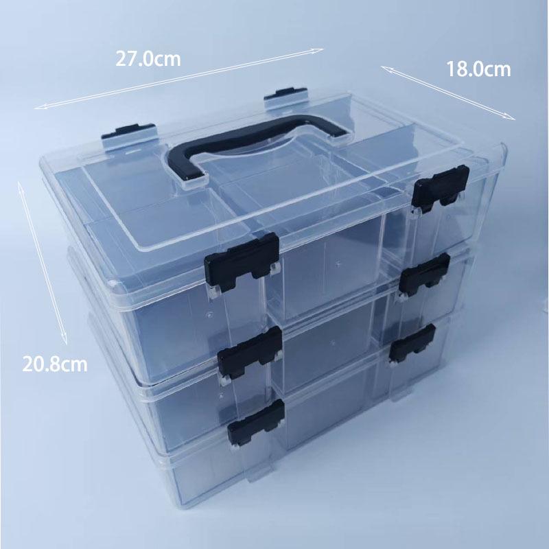 Glass Seed Bead Organizer: 64-Compartment Transparent DIY Jewelry Storage Box