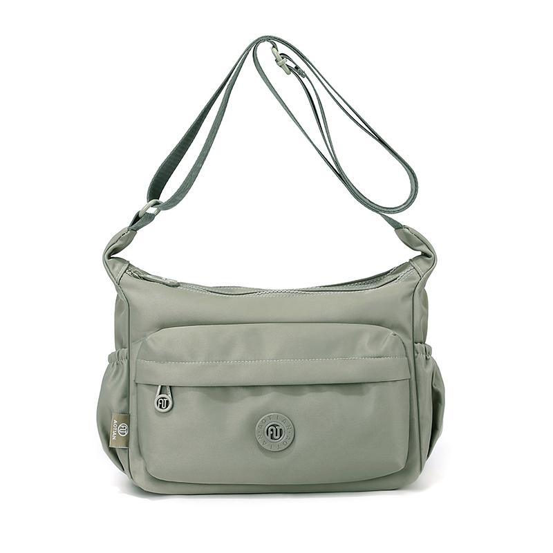 Lightweight Nylon Crossbody Bag for Women Multi Pocket Shoulder Purse Travel Sling Handbag