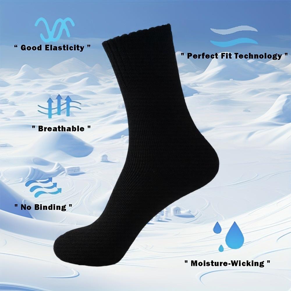 Calcetines para HOMBRE Térmicos Cálidos Invierno Nieve Calcetines Acogedores Tripulación Cabaña Cómodos Mujeres Calcetines de Trabajo Paquete