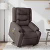 VidaXL Reclining Massage Armchair Dark Brown Fabric 3310270