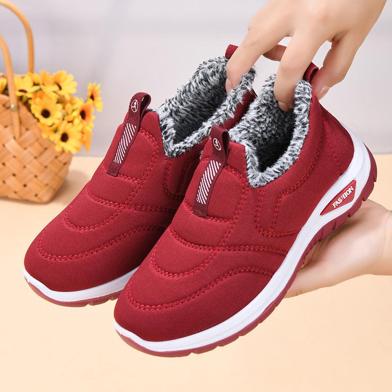 Cotton shoes women's winter women's shoes boots warm mother shoes piled thickened snow boots