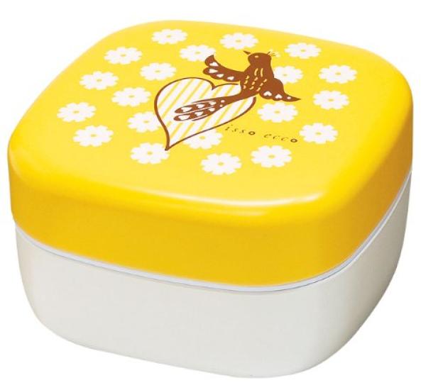 

Masakazu Bento Picnic Lunch Hummingbird Yellow 67309 Two-Tier Box