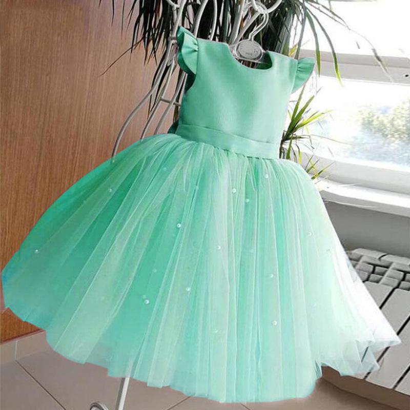 2025 fete rochie de vară pentru bebeluși nuntă petrecere de aniversare rochie pufoasă din dantelă 1-5 ani rochie pentru copii mici rochii tutu elegante haine pentru copii