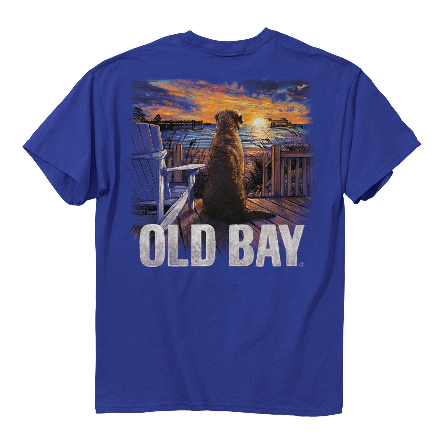 New MARYLAND MY MARYLAND CHESSIE OLD BAY PORCH SUNSET T Shirt L