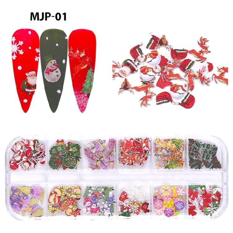 Celebrate Christmas Halloween Nail Sequins Wood Pulp Nail Art Flower for Butterf