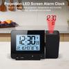 Projection Alarm Clock Digital Clock 180° Rotatable Projector Backlight Desk Clock 5mins Snooze 12/24H USB Charger for Bedroom