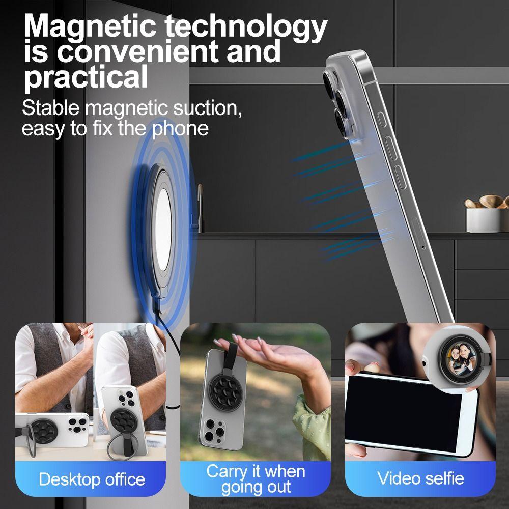 Silicone Suction Cup Phone Ring Holder Foldable Cell Phone Grip Stand Phone Stand  Smooth Surface