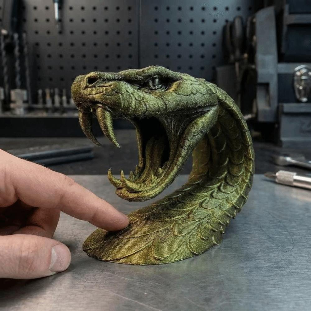 Decorations 3D Printing Ornaments Creative Desktop Accessory Snakehead Ornaments Birthday Gift