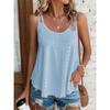 Double Shoulder Camisole Undershirt Round Neck Jacquard Inner Sleeveless Bottoming Shirt Female