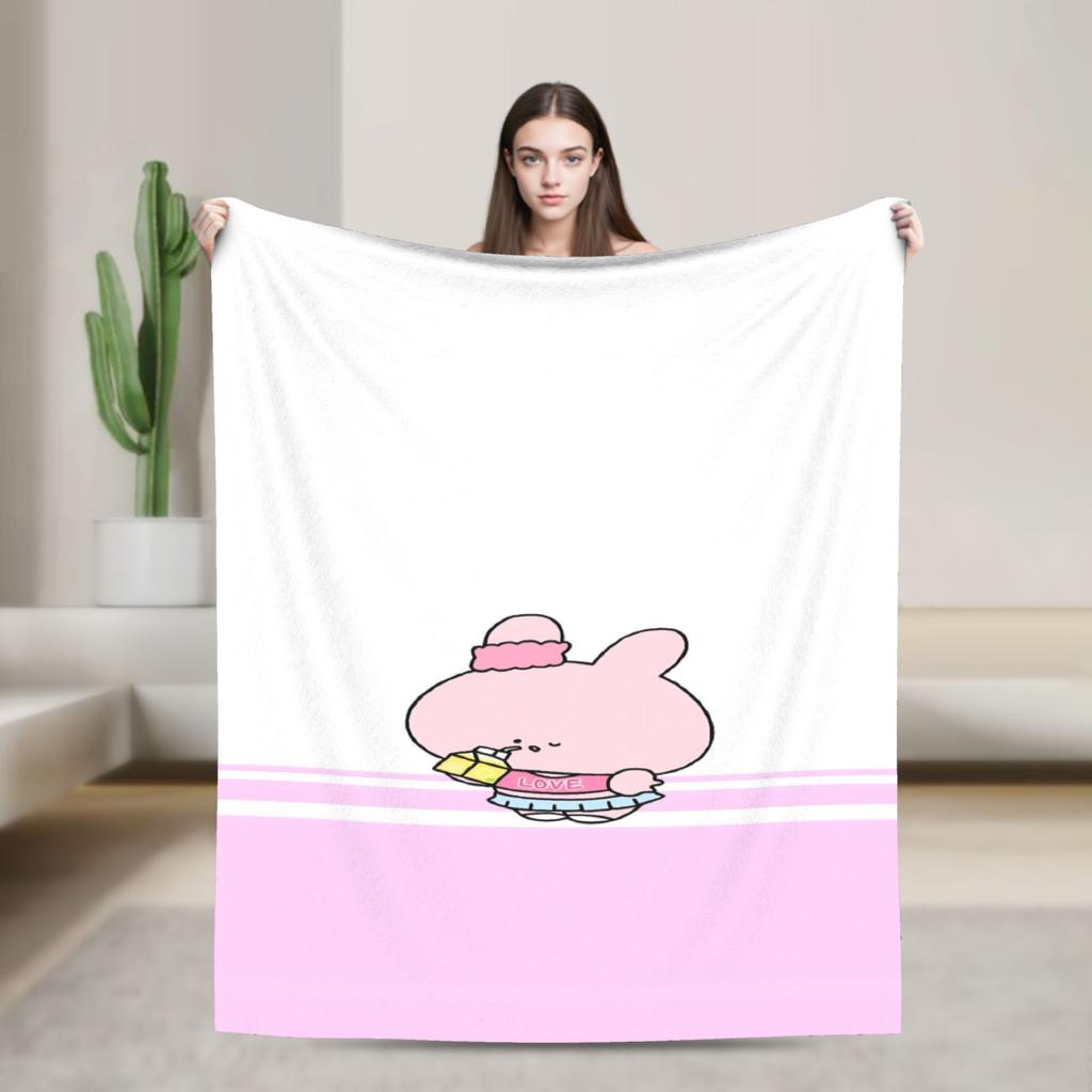 A-Asamimichaan Plush Blankets Girls Boys  Flannel Bedding Throws For Couch Chair Super Warm Custom Quality Bedspread Gift