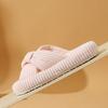 Fashion Indoor Corduroy Slippers for Women Fashion Cross Strap Cotton Slippers Woman Non Slip Platform House Cotton Slides Femle