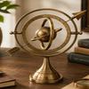 Messing Armillarsphäre Dekor, Nautischer Himmelskugel, Astronomie Skulptur, Antikes Schreibtisch Dekor, Arbeitszimmer Akzent