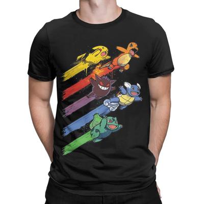 Pokemon Tshirt Mens Pure Cotton Casual Tshirt Round Neck Short Sleeve Clothing Summer Sports Casual Short Sleeve Popular Top