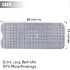Bathtub Mats for Shower Tub Extra Long Non-Slip Bath Mat, 39 x 16 Inch Shower Mat with Drain Holes