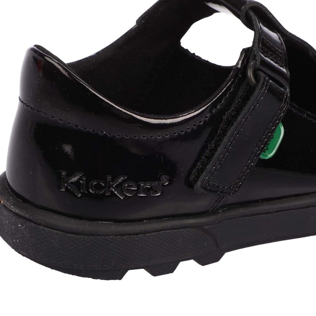 Kickers Dětské/Dětské Plunk Potahované Kožené T-Bar Školní Boty