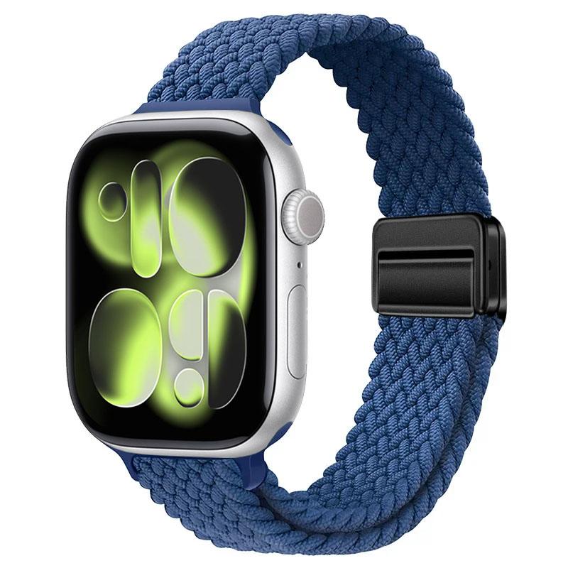 Cinturino intrecciato in nylon per Apple Watch Ultra 3 49mm 11 10 46mm 42mm Braccialetto con fibbia magnetica IWatch 9 8 7 41/45mm 6 5 4 SE 44/40mm